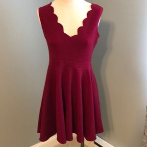 Wine colored stretchy dress